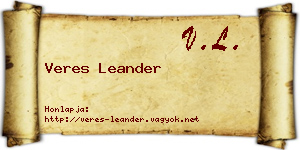 Veres Leander névjegykártya